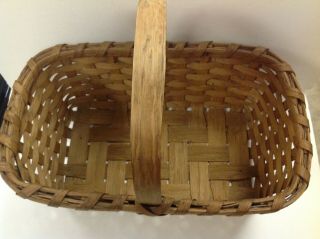 Vintage Hand Woven Wicker Market Hand Basket with Handle 12 