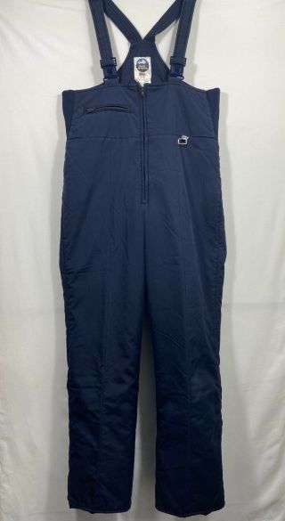 Vintage White Mountain Snow Ski Pants Men’s Size M/l Blue Overalls Bib
