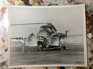 Usn Navy Sikorsky Ho4s Utility Helicopter Open Nose Aircraft Photo 416