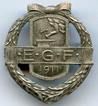 Sweden Eskilstuna Gymnastics Association 1911 Badge Pin Grade