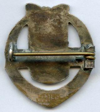 Sweden Eskilstuna Gymnastics Association 1911 Badge Pin Grade 2