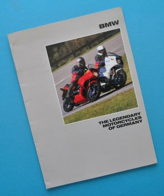 1988 Bmw Motorcycle Brochure K100lt K100rt K100rs K75s K75c R100rt R100gs R100rs