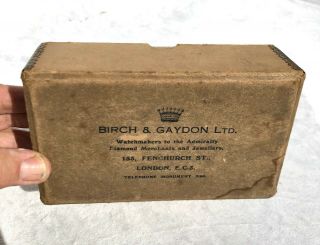 Vintage Antique Birch & Gaydon Watch Makers To The Admiralty Retail Box