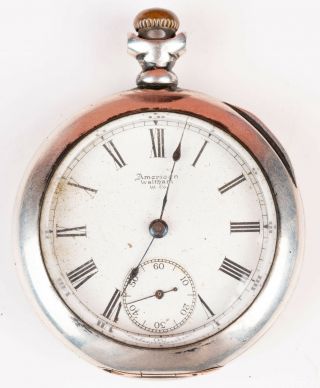 Antique Waltham 18s Sterling Silver Cased Pocket Watch / Repair