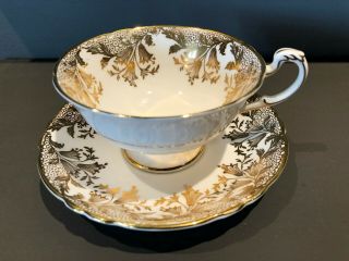 Vintage Paragon Bone China Tea Cup And Saucer Heavy Gold Gilt.  England
