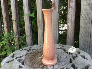 Vintage California Pottery Gladding Mcbean Franciscan Ware Coral/peach Bud Vase