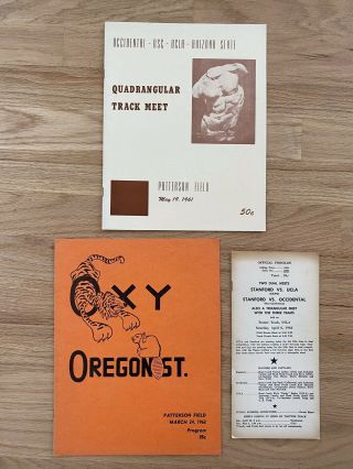 1960’s Track & Field Program Set - Usc Ucla Oxy Arizona St.  Stanford Oregon St.