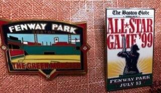 2 Fenway Park Pins All Star Game 1999 And Green Monster