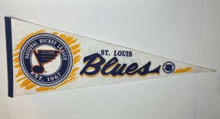 St.  Louis Blues Full Size Nhl Hockey Pennant 1992 90’s