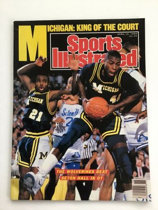 1989 Michigan Basketball National Champs - Sports Illustrated - Ex.