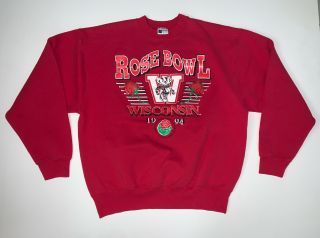 Vintage 1994 Wisconsin Badgers Rose Bowl Crewneck Sweatshirt Size Men’s Xl