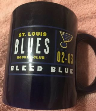 2002 - 2003 St Louis Blues Hockey Maxwell House 16th Annual Coffee Mug Night Sga