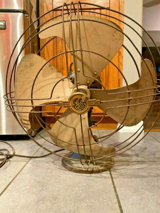Antique 19 " Ge General Electric Metal Fan