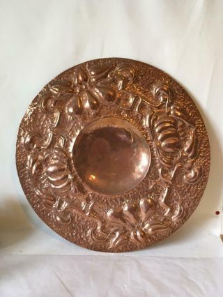 Large Arts And Crafts Copper Charger - Keswick Newlyn