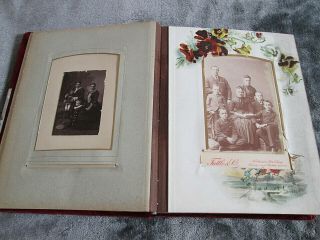 Antique Early Victorian Velvet Photograph Album 66 Cdv/cabinet Portraits 1860 S