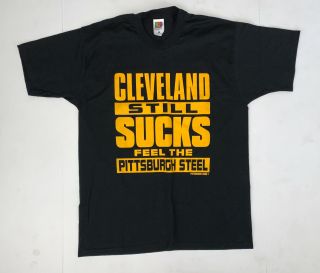 Vintage Pittsburgh Steelers Nfl T - Shirt Size Men’s Large Black