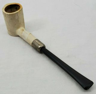 Vintage White Wood Tobacco Pipe For Smoking Marked " Begg "