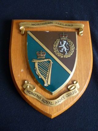 Womens Royal Army Corps Northern Ireland - Vintage Wall Plaque - Ulster