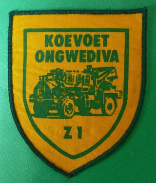 South West Africa Koevoet Zulu 1 Vintage African Border War Armour Vehicle Patch
