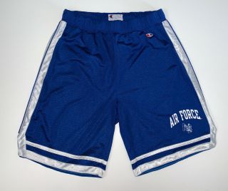 Vintage 90s Air Force Falcons Basketball Blue Shorts Size Adult Large Ncaa