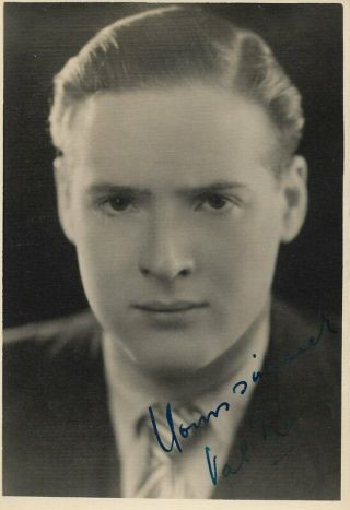 Unknown Vintage Actor - Val ? - Please Advise If You Know Signed Pic