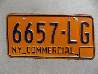 1973 - 1986 York Ny Commercial License Plate 6657 - Lg Fastfreeship
