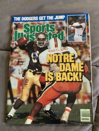 Sports Illustrated October 1988 Notre Dame Beats Number One Miami Hurricanes
