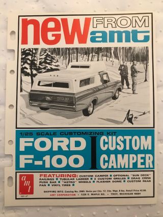 Amt Ford F - 100 Custom Camper,  Dealer Flyer Shape