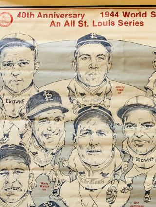 Busch Beer Sponsored St.  Louis Cardinals 1944 World Series Champions Poster