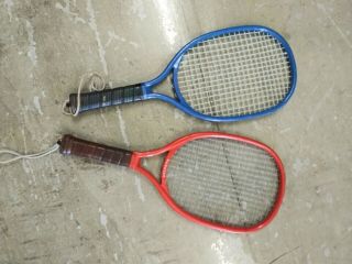 2 Vintage Leach Racquetball Bandido Racquets Blue Orange Vguc