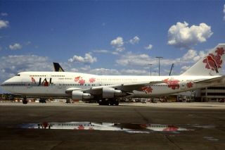 35mm Colour Slide Of Jal - Japan Airlines Boeing 747 - 346 Ja8186