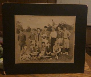 Early 1900’s Cabinet Photo Glencoe Baseball Team W/ Bat And Gloves