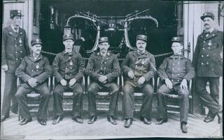 Vintage Fire Company In 1910 Thirty First Holmes Kansas City Firemen Photo 6x8