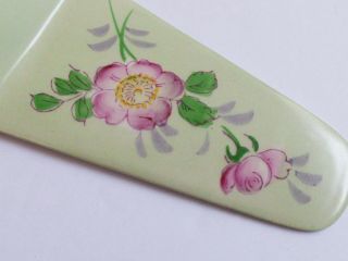 VTG Mikori Japan porcelain pie cake server flower painted pattern 2
