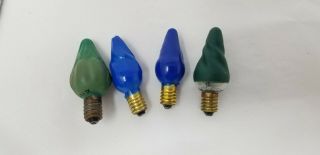 Vintage C6 Christmas Tree Light Bulbs Lamps W/ Mazda Swirl And Work