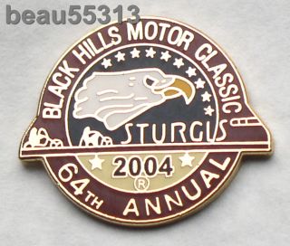 Sturgis Chamber South Dakota 64th Annual 2004 Rally Bike Week Vest Pin