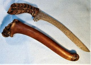 Old Antique Indonesian Sewar Dagger / Badik Sword Keris