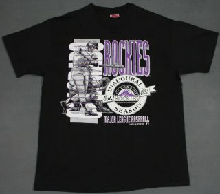 Colorado Rockies Vintage 1993 Inaugural Season T - Shirt Xl Hanes Single Stitched