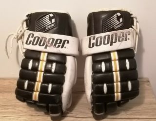 Vintage Cooper Hockey Gloves Adult Size All Leather.