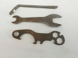 2 X Small Vintage Hudson Bicycle/cycle Multi Spanners,  Dunlop Tyre Lever