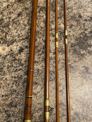 Vintage 3/2 Shakespeare 1362 9 ' Bamboo Fly Fishing Rod 2