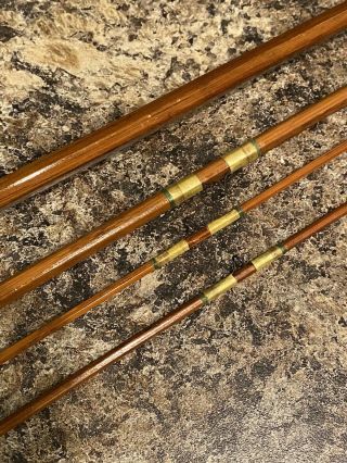 Vintage 3/2 Shakespeare 1362 9 ' Bamboo Fly Fishing Rod 3