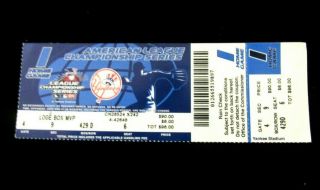 2004 Home Game 1 Alcs - Boston Red Sox Vs Ny Yankees - Full Ticket - Yanks 10 - 7