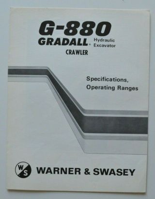 Gradall Cranes Warner & Swasey G - 880 1978 Dealer Brochure - English - Usa