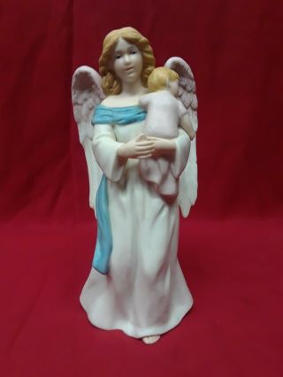Vtg Homco Home Interior Angel With Baby Small Child Figurine 1434