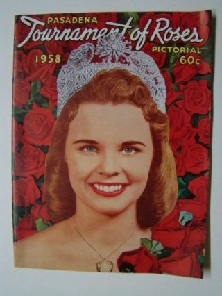 1958 Pasadena Tournament Of Roses Souvenir Pictorial Program Gertrude Wood Cover