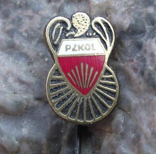 Pzkol Polish Poland Cycling Federation Club Association Bicycle Member Pin Badge