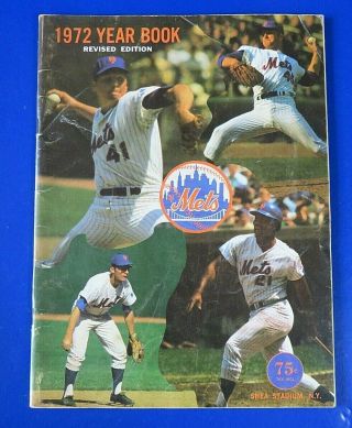 1972 Ny Mets Official Yearbook Baseball Mlb