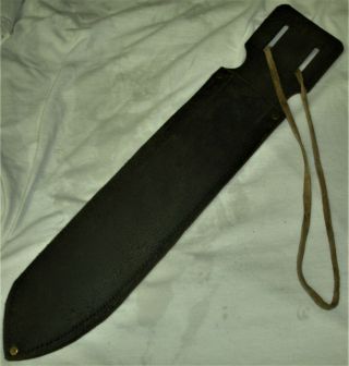Antique C.  1860 Civil War Bowie Knife Leather Scabbard Vafo