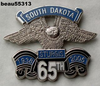 Sturgis Chamber South Dakota 65th 2005 Rally Vest Jacket Hat Pin